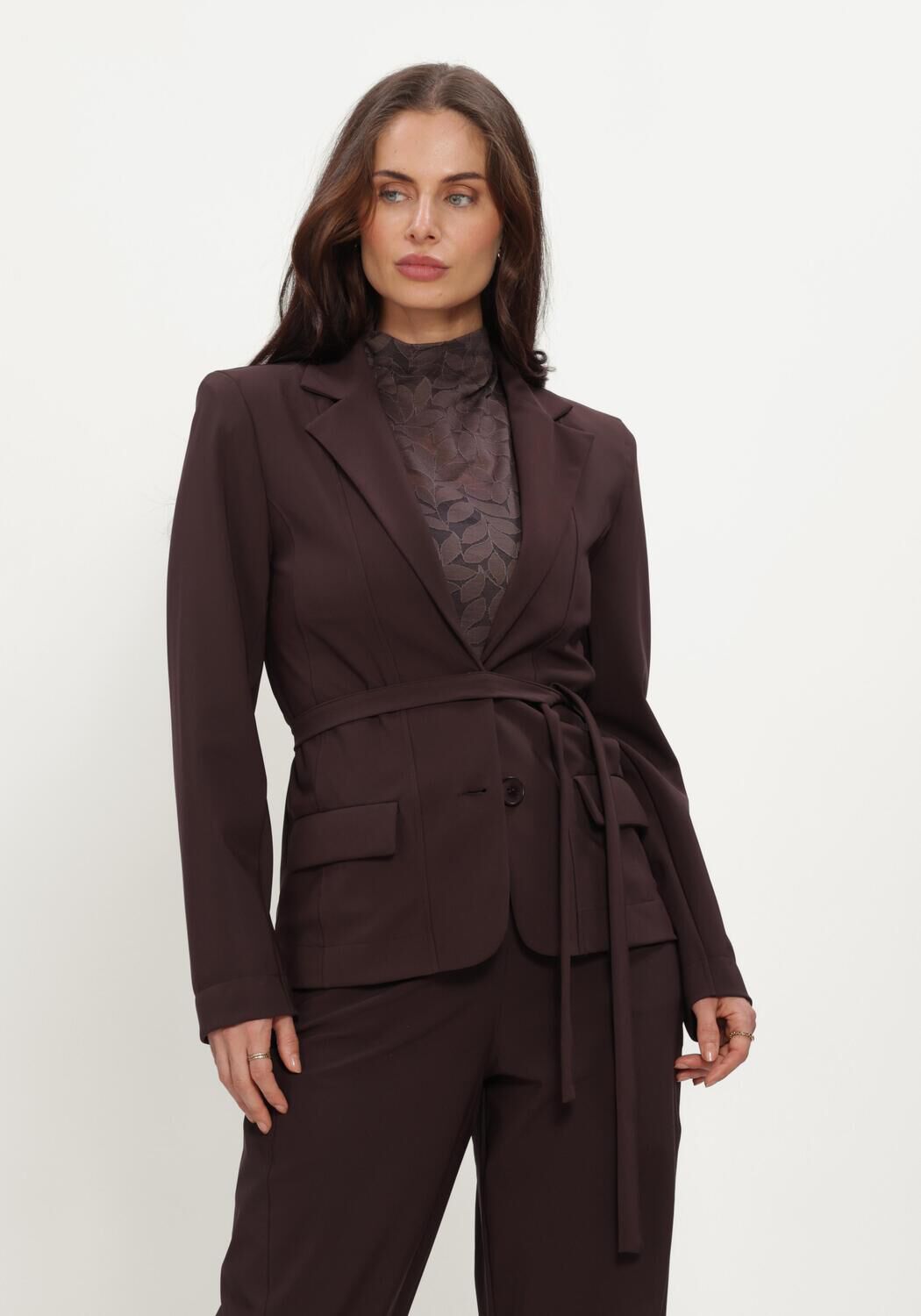 Bordeaux STUDIO ANNELOES Blazer Elin bonded blazer - large