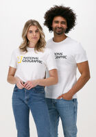 Witte NATIONAL GEOGRAPHIC T-shirt UNISEX T-SHIRT WITH BIG LOGO - medium