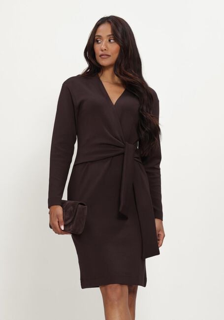INWEAR Robe midi AGGIEIW VINCENT KNOT DRESS en marron - large