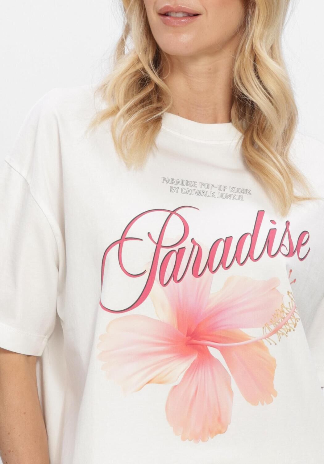 CATWALK JUNKIE OVERSIZED GRAPHIC T-SHIRT Hauts & T-shirts en blanc - large