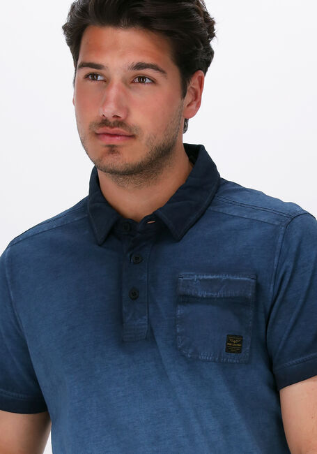 PME LEGEND Polo SHORT SLEEVE POLO LIGHT PIQUE COLD DYE Bleu foncé - large