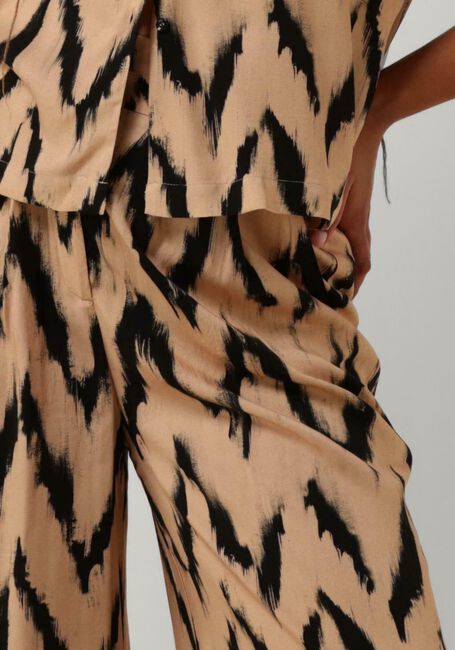 AAIKO Pantalon large FREDERIQUE IKAT VIS 528 en beige - large
