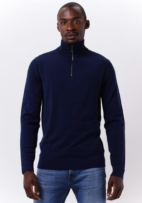 Donkerblauwe CALVIN KLEIN Trui MERINO QUARTER ZIP - large