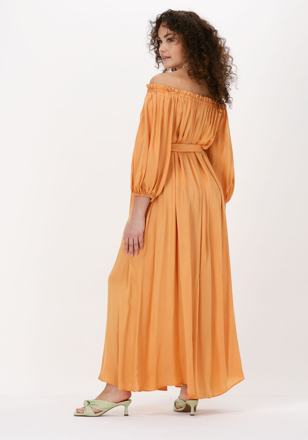 Oranje maxi 2025 jurk