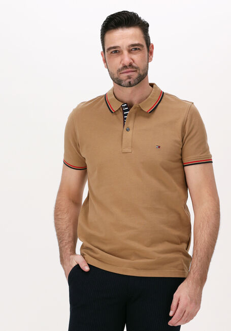 TOMMY HILFIGER Polo TIPPED HILFIGER PLACKET SLM POLO Kaki - large
