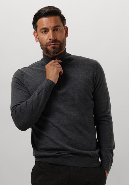 PROFUOMO Pull PULLOVER HALF ZIP en gris - large