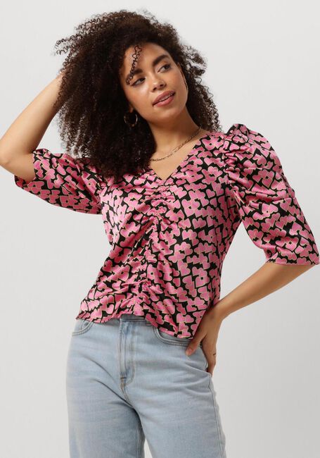 CO'COUTURE FLASHY HEART DRAPE BLOUSE Blouses en rose - large