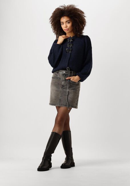 Donkerblauwe Y.A.S. Vest YASBONSA LS KNIT CARDIGAN - large