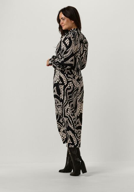 Zwarte SUMMUM Midi jurk DRESS IRREGULAR DOTS HAMMERED - large
