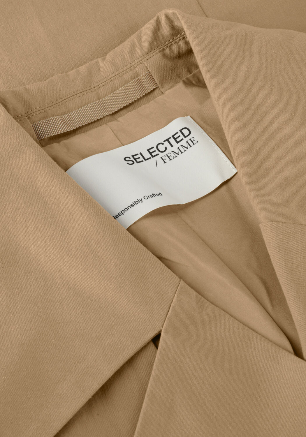 Beige SELECTED WOMEN Jassen SLFSIA TRENCH COAT B - large