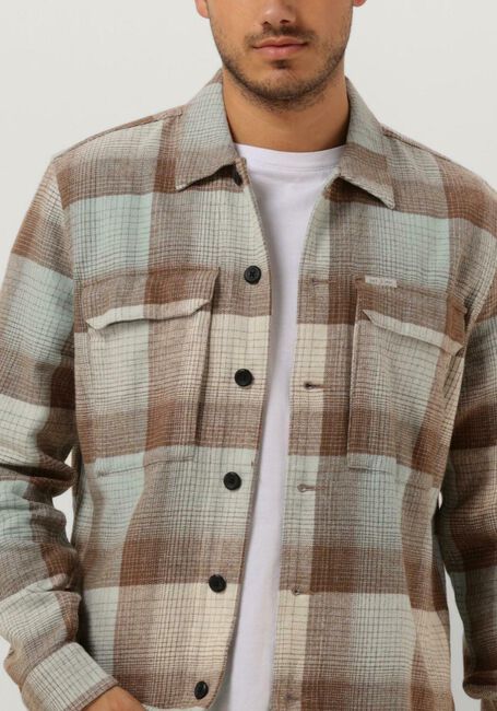 CAST IRON Surchemise LONG SLEEVE SHIRT YD CHECK REGULAR FIT en beige - large