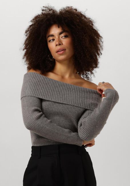 MINUS Pull FAME OFF SHOULDER KNIT PULLOVER en gris - large