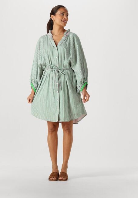 POM AMSTERDAM Mini robe DRESS SEERSUCKER GREEN PINK en multicolore - large