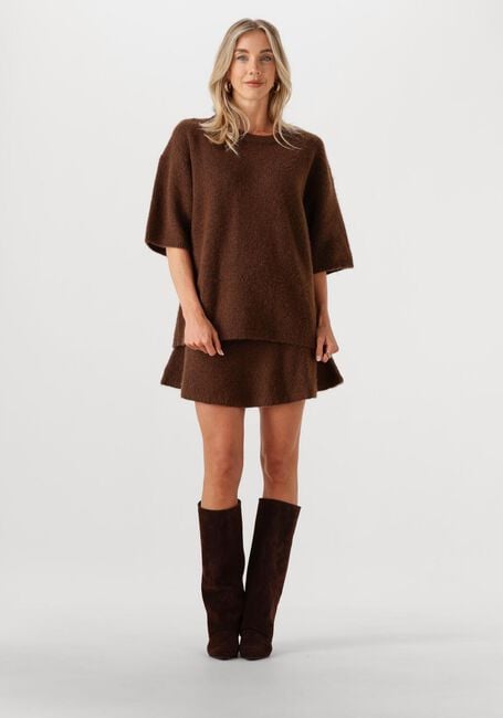 Bruine EDITED Minirok ADALEE WOOL KNIT SKIRT Bruine EDITED Minirok ADALEE WOOL KNIT SKIRT - large