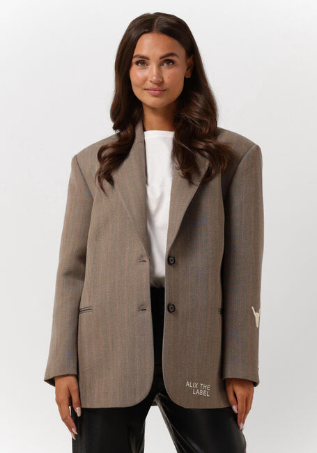ALIX THE LABEL Blazer LADIES WOVEN OVERSIZED CLASSY BLAZER en camel - large