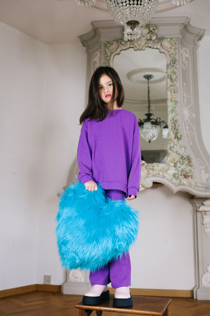 DAILY BRAT Chandail PEPPY GLITTER SWEATER en violet - large