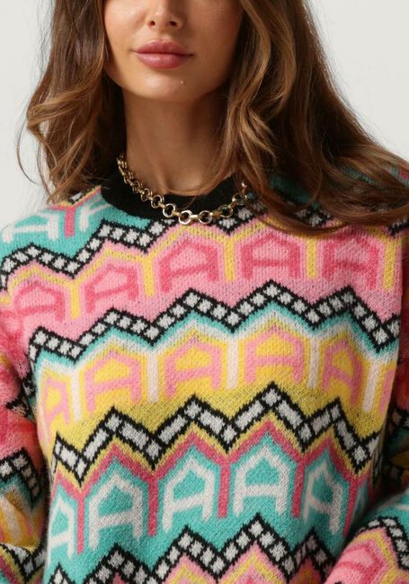 ALIX THE LABEL Pull LADIES KNITTED MULTI COLOUR PULLOVER en multicolore - large