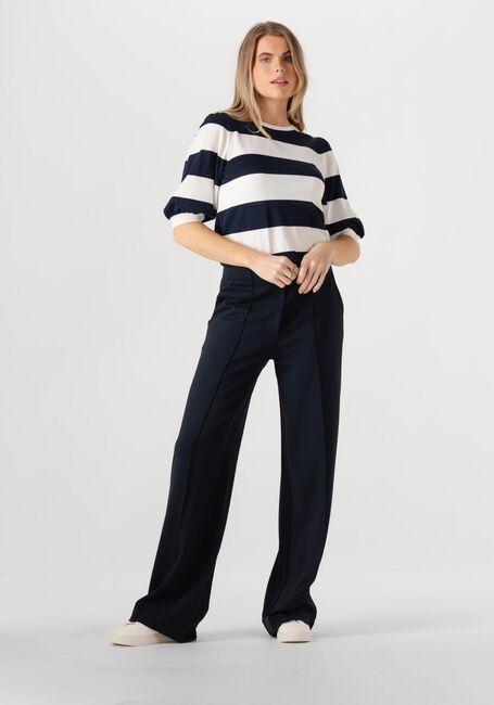 Blauwe JANSEN AMSTERDAM Pantalon HV404 WIDE PANTS - large