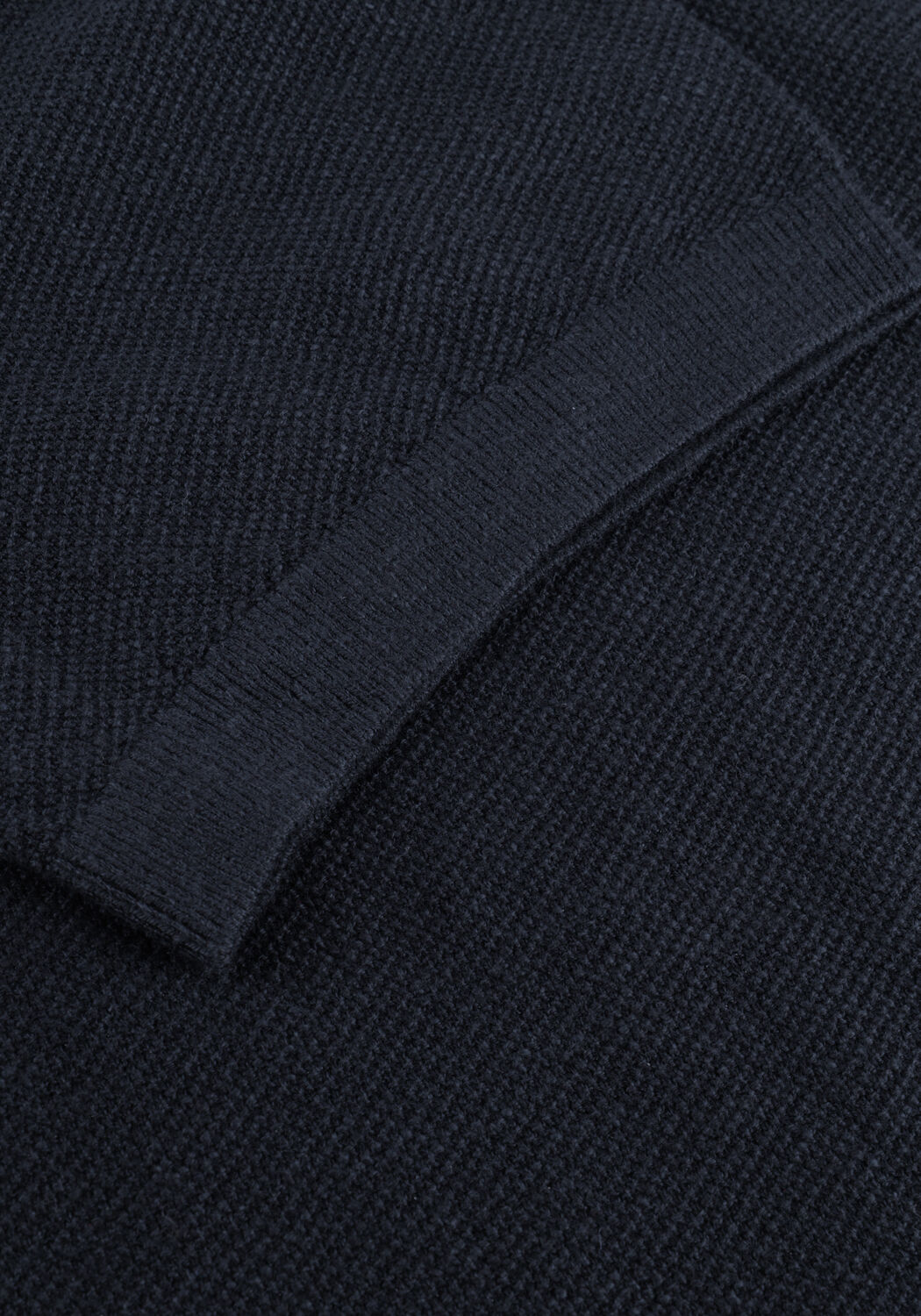 PROFUOMO Polo T-SHIRT CREW NECK COTTON LINEN Bleu fonc&eacute; - large