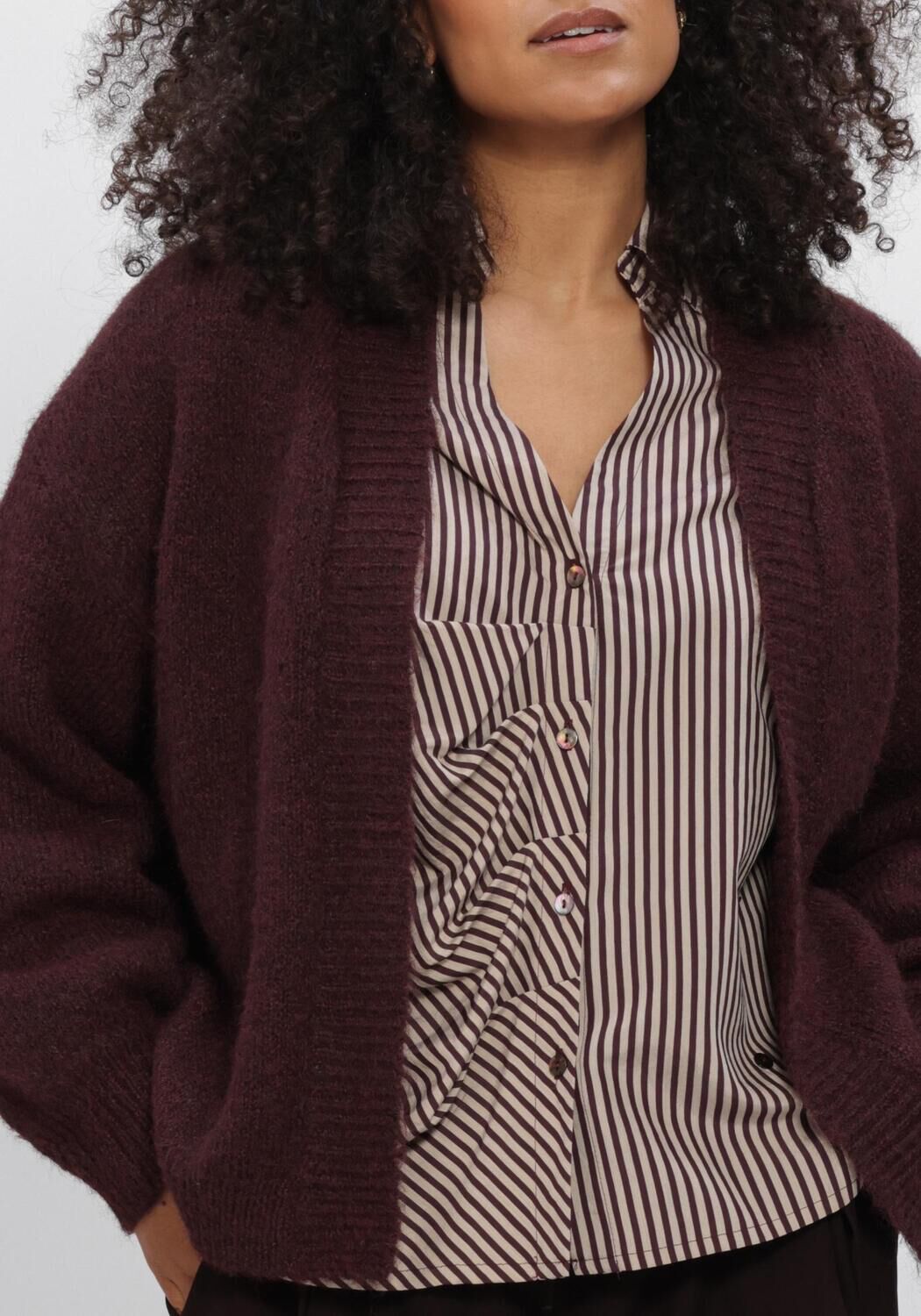 Bordeaux SUMMUM Vest PUFF SLEEVE CARDIGAN COZY - large