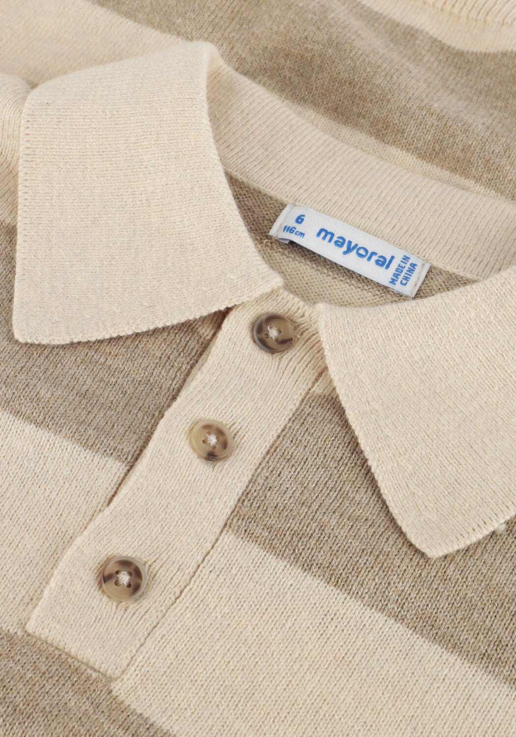 Beige MAYORAL Polo L/S KNIT POLO - large