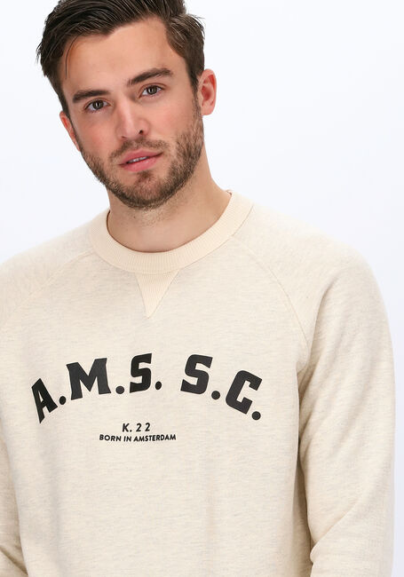 Ecru SCOTCH & SODA Sweater REVERSIBLE SWEAT WITH VARSITY - large