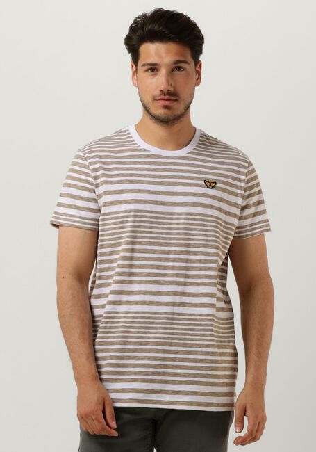 PME LEGEND T-shirt SHORT SLEEVE R-NECK SLUB JERSEY PRINTED en beige - large