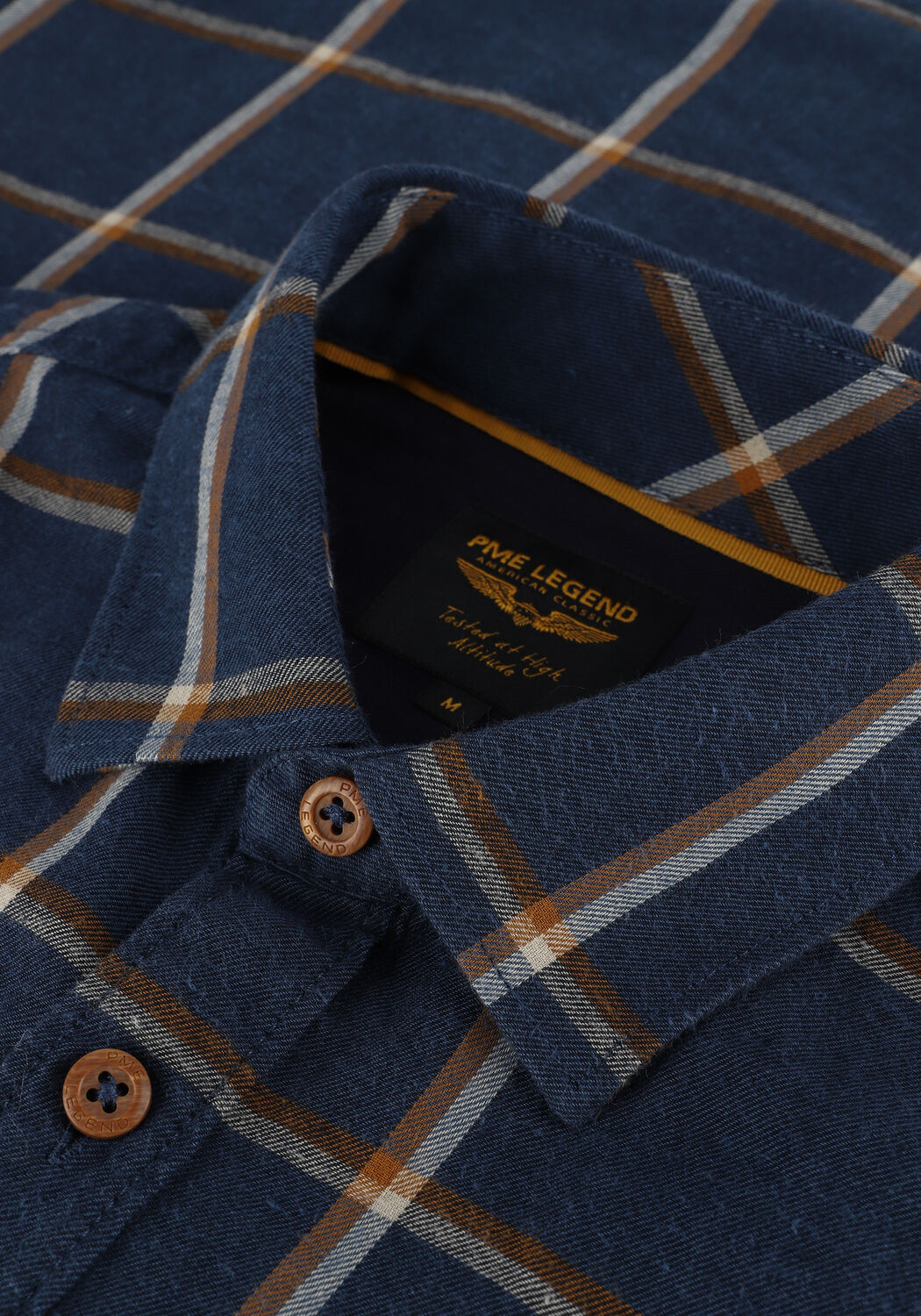 Donkerblauwe PME LEGEND Casual overhemd LONG SLEEVE SHIRT TWILL - large