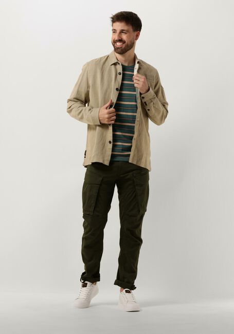 PME LEGEND Chemise décontracté LONG SLEEVE SHIRT CTN/LINEN 2 TONE HERRINGBONE en beige - large