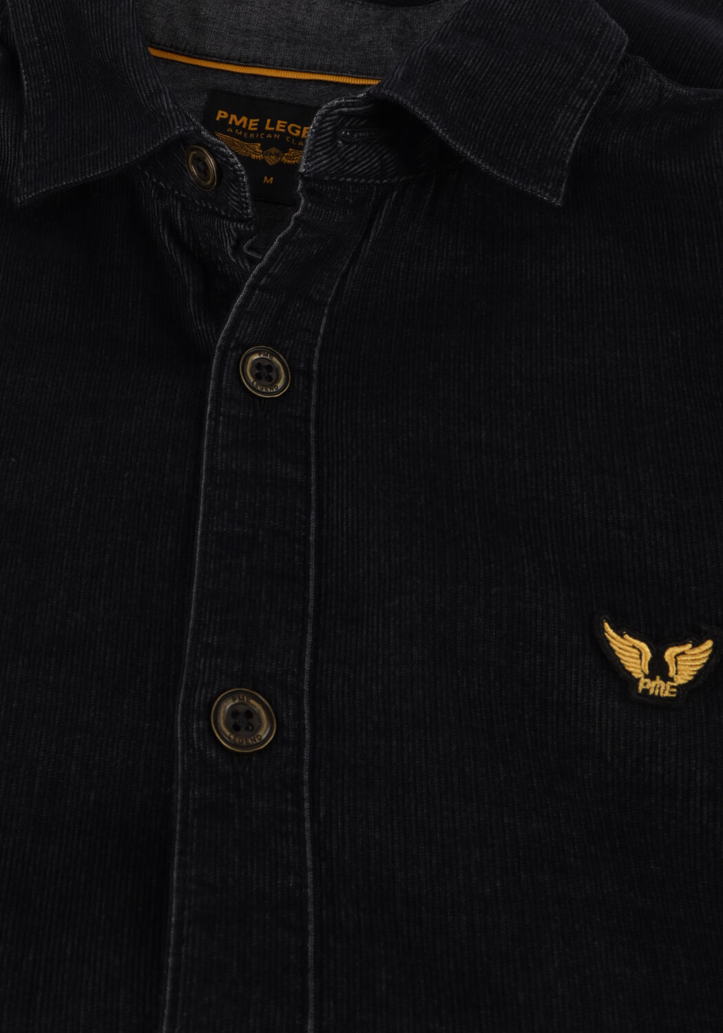 Zwarte PME LEGEND Overhemden LONG SLEEVE SHIRT FINE CORD - large