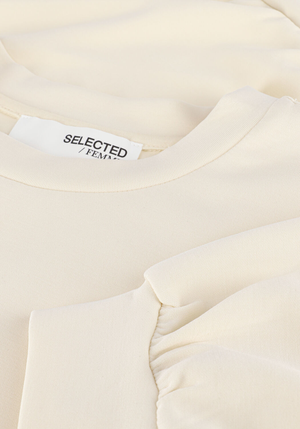 Ecru SELECTED WOMEN Trui SLFTENNY 3/4 SWEAT TOP - large