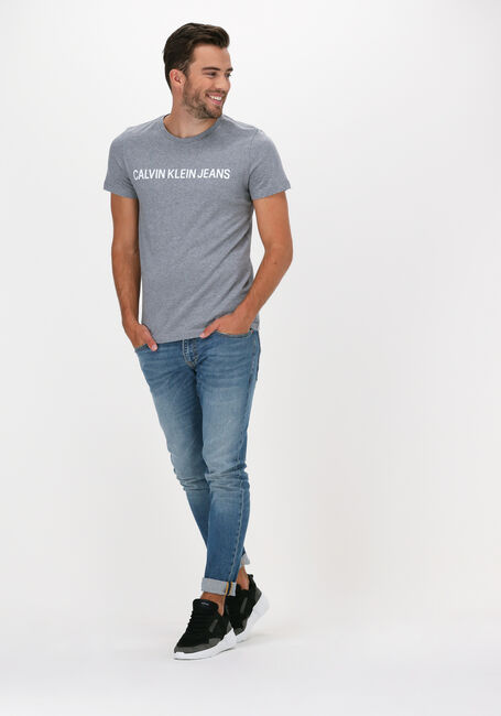 CALVIN KLEIN T-shirt INSTITUTIONAL L en gris - large