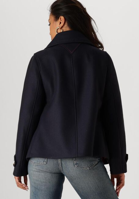 Donkerblauwe TOMMY HILFIGER Jack WOOL BLEND DB PEACOAT - large