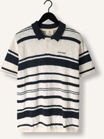 ANERKJENDT Polo AKSOFUS STRIPE S/S KNIT Blanc ANERKJENDT Polo AKSOFUS STRIPE S/S KNIT Blanc - medium