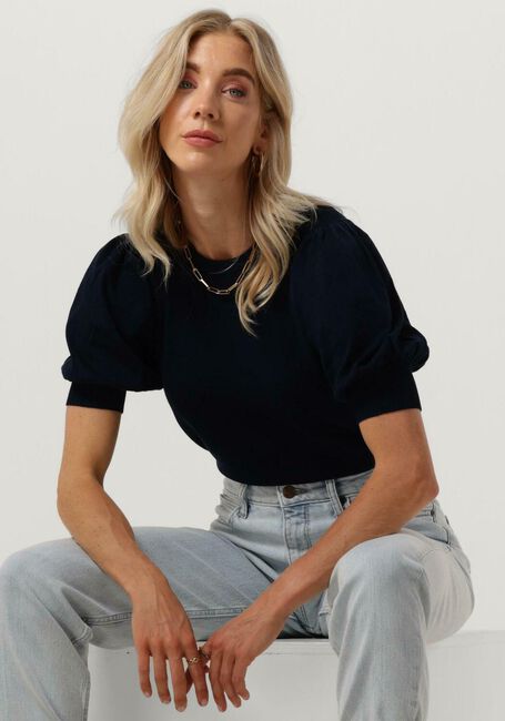 MINUS Haut LIVA KNIT TEE Bleu foncé - large