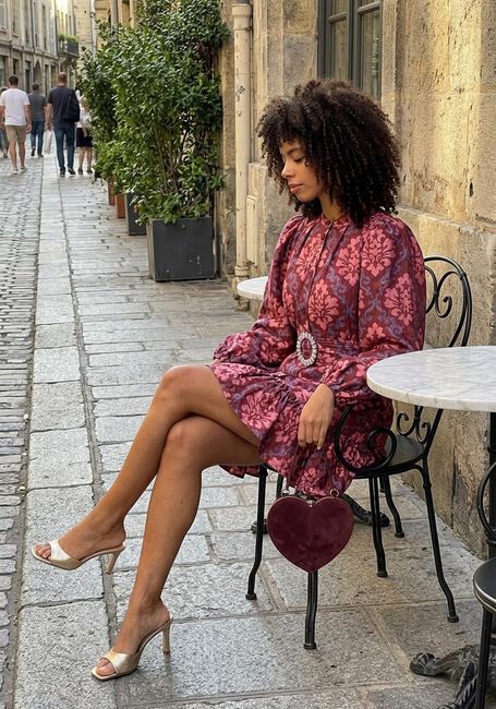 AMAYA AMSTERDAM Mini robe CAPRI Bordeaux - large