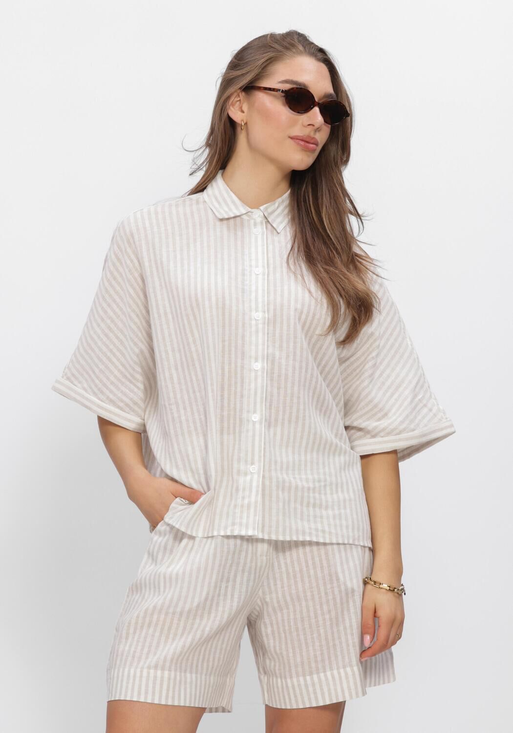 Grijze WITHBLACK  WBLBIANCA BATSLEEVE SHIRT - large