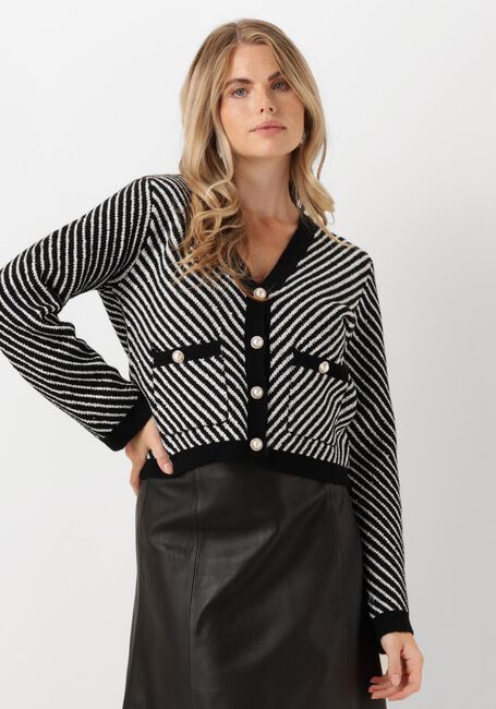 Y.A.S. Gilet YASCHARLA LS SEQUIN KNIT CARDIGAN en noir - large
