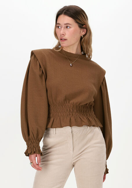 OBJECT Pull TAYLOR LS PULLOVER en marron - large