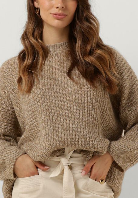 SUMMUM Pull SWEATER MELANGE MOHAIR BLEND KNIT Sable - large