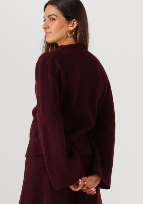 NEO NOIR Gilet MIXIE KNIT CARDIGAN Bordeaux - large