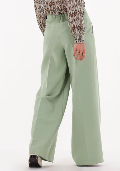 SUMMUM Pantalon large TROUSERS WIDE LEGS FOAM UNI en vert - large