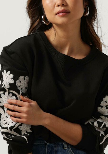 SCOTCH & SODA Pull EMBROIDERED SLEEVE SWEATSHIRT en noir - large
