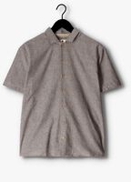 Bruine ANERKJENDT Casual overhemd AKLEON S/S COT/LINEN SHIRT