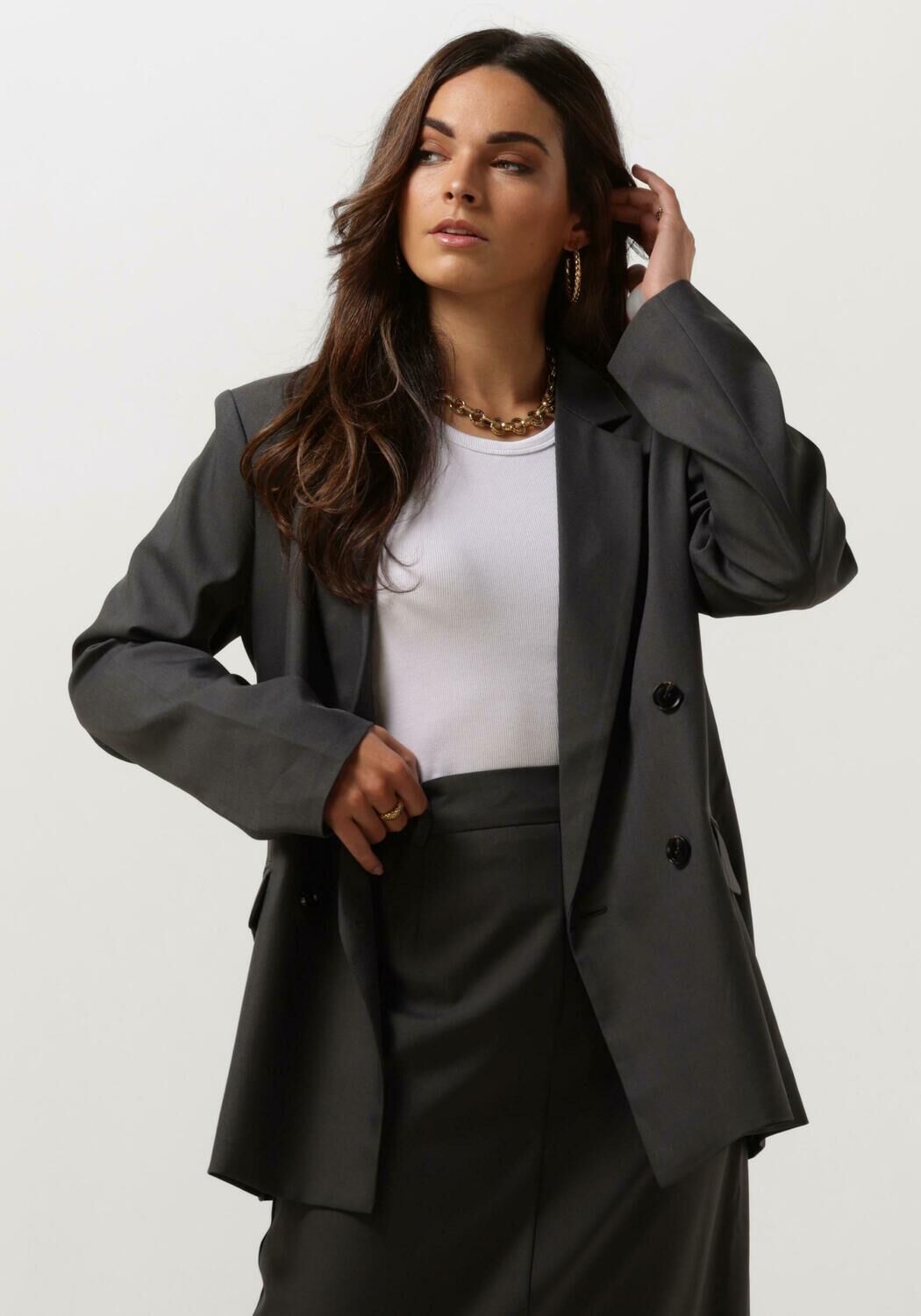 Grijze NEO NOIR Blazer JAY MELANGE BLAZER Omoda