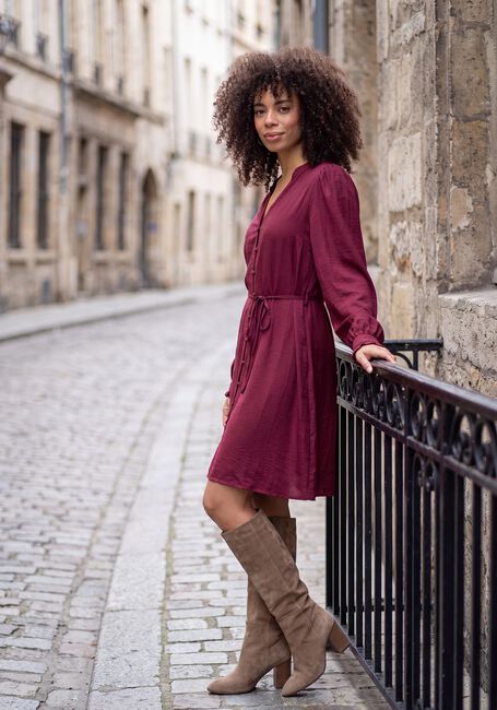 MSCH COPENHAGEN Robe midi MSCHMYLA PENINNA DRESS Bordeaux - large