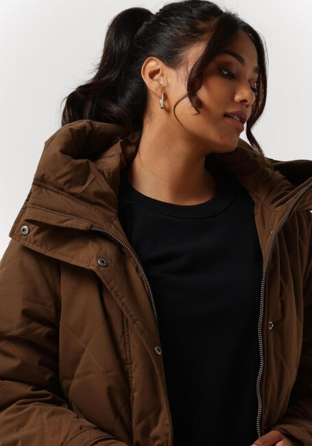 OBJECT Veste matelassé KATIE LONG COAT en marron - large
