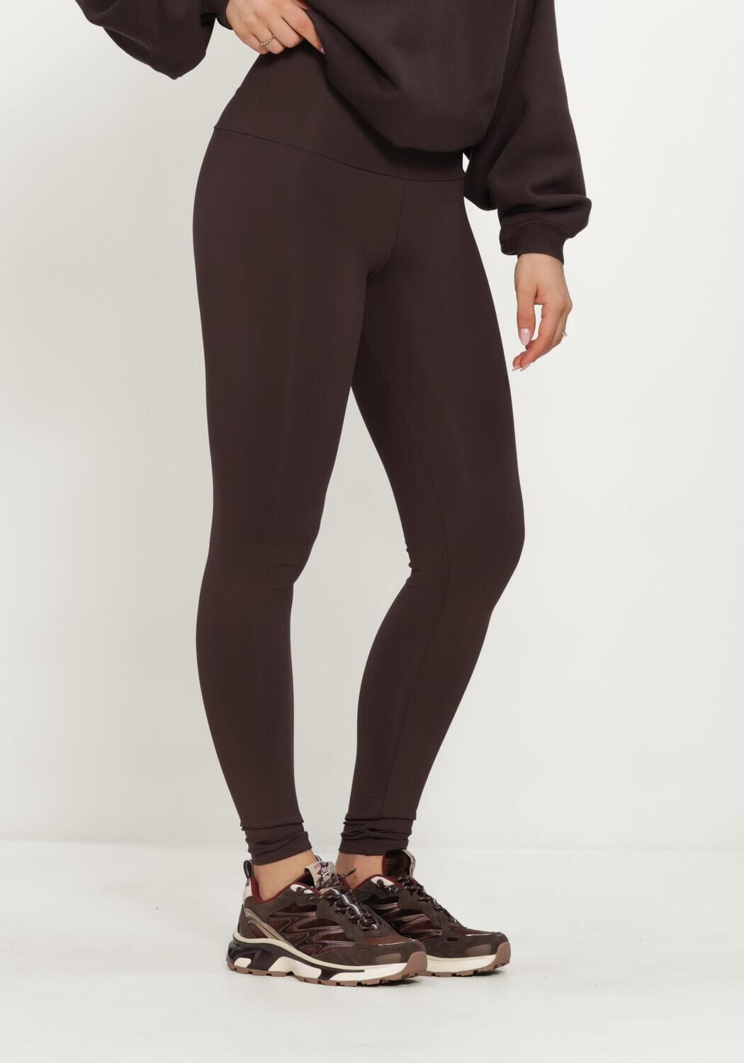Bruine DEBLON SPORTS Broeken/jumpsuits CLASSIC LEGGINGS HIGH WAISTBAND - large