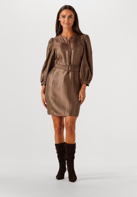 Bruine AAIKO Mini jurk SEMIRA CRINKLE VIS 545 - large