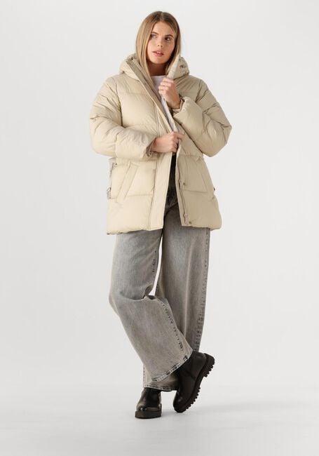 Beige CALVIN KLEIN Gewatteerde jas BELTED MIDWEIGHT PUFFER - large